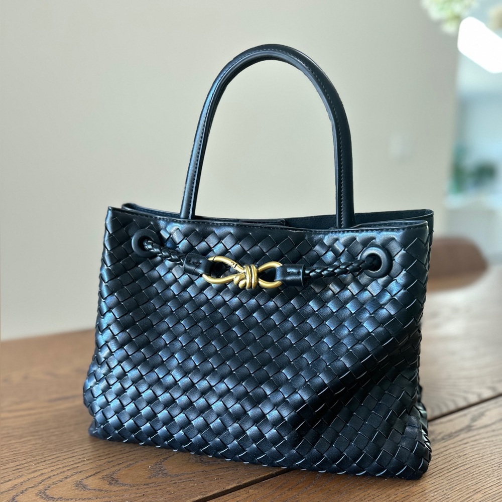Black Vegan Leather Handbag Designer Style